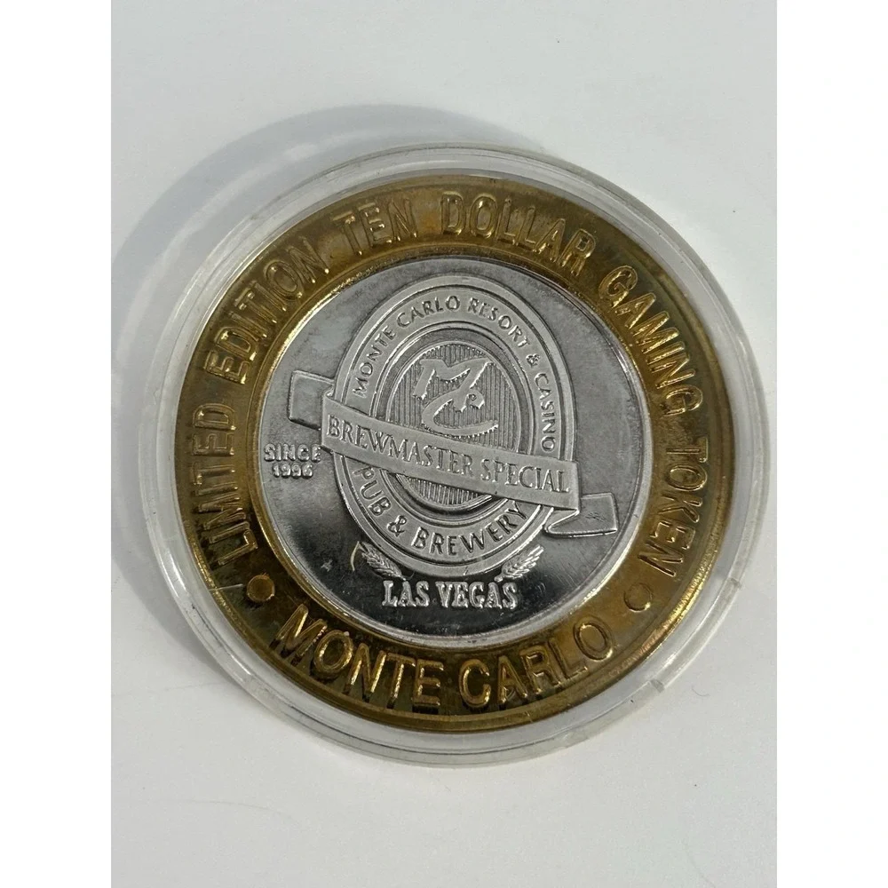 Monte Carlo Las Vegas, NV $10 Gaming Token Brewmaster Special .999 Silver